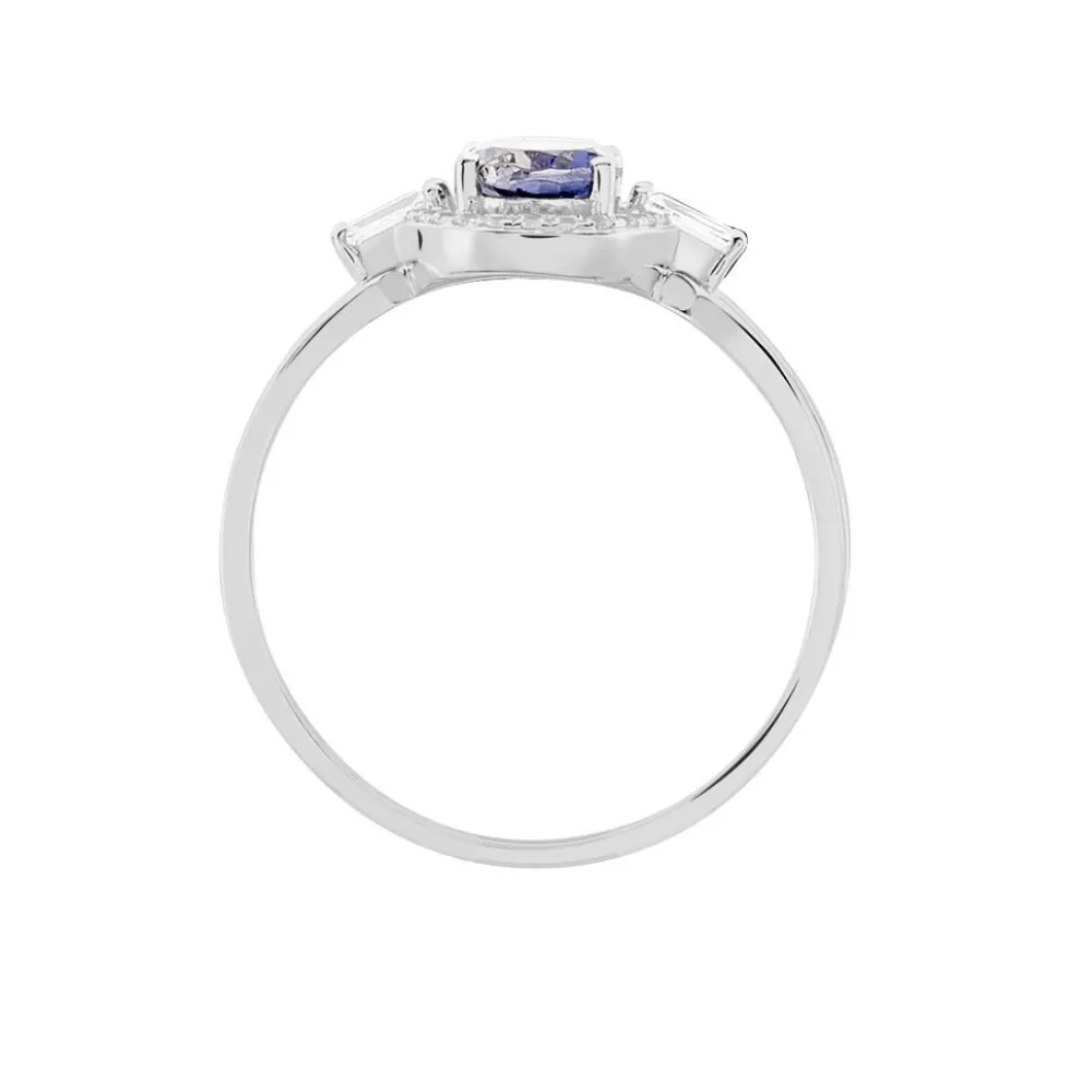 Bague Dally Or Blanc Oxyde De Zirconium Iolite