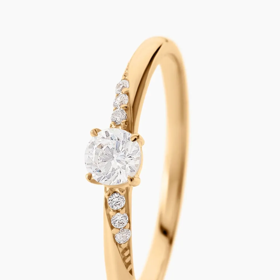 Bague Delphina Plaqué Or Jaune Oxyde De Zirconium