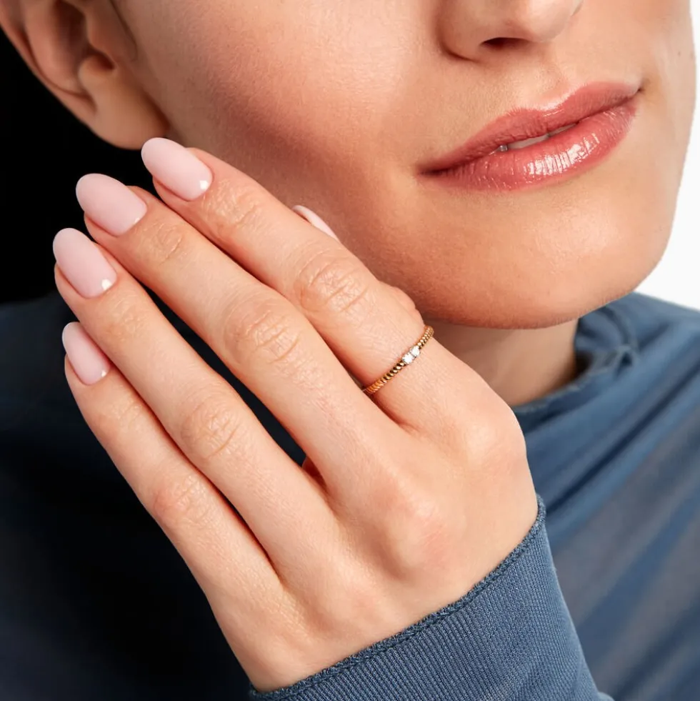 Bague Delphina Plaqué Or Jaune Oxyde De Zirconium