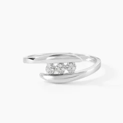 Bague Delphine Or Blanc Diamant