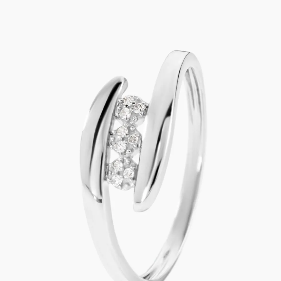 Bague Delphine Or Blanc Diamant