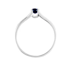 Bague Denise Or Blanc Saphir Et Diamant