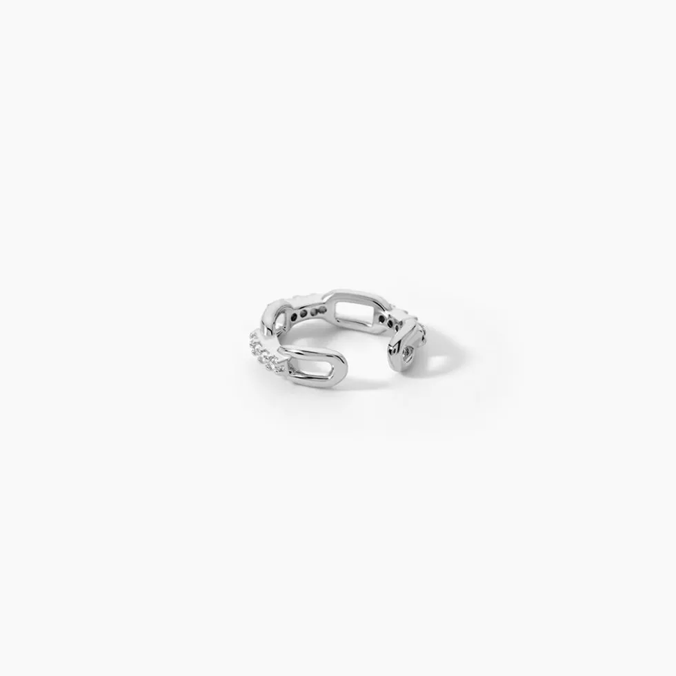Bague D'hélix Unitaire Antonino Argent Blanc Oxyde De Zirconium
