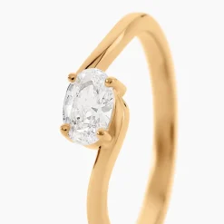 Bague Diandra Plaqué Or Jaune Oxyde De Zirconium