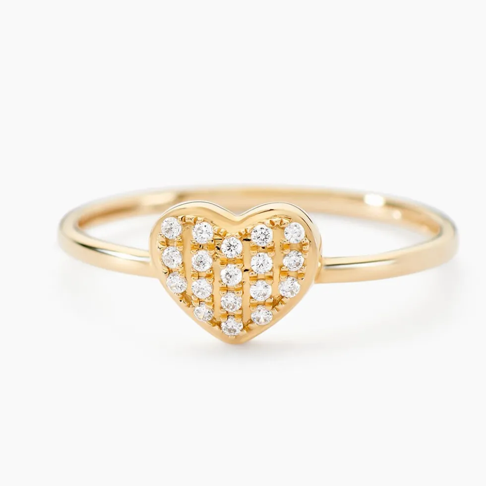 Bague Eclat D'amour Or Jaune Oxyde De Zirconium