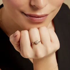 Bague Eclat D'amour Or Jaune Oxyde De Zirconium