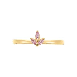 Bague Erma Plaqué Or Doré Oxyde De Zirconium