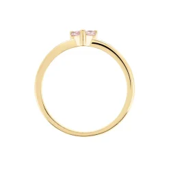 Bague Erma Plaqué Or Doré Oxyde De Zirconium