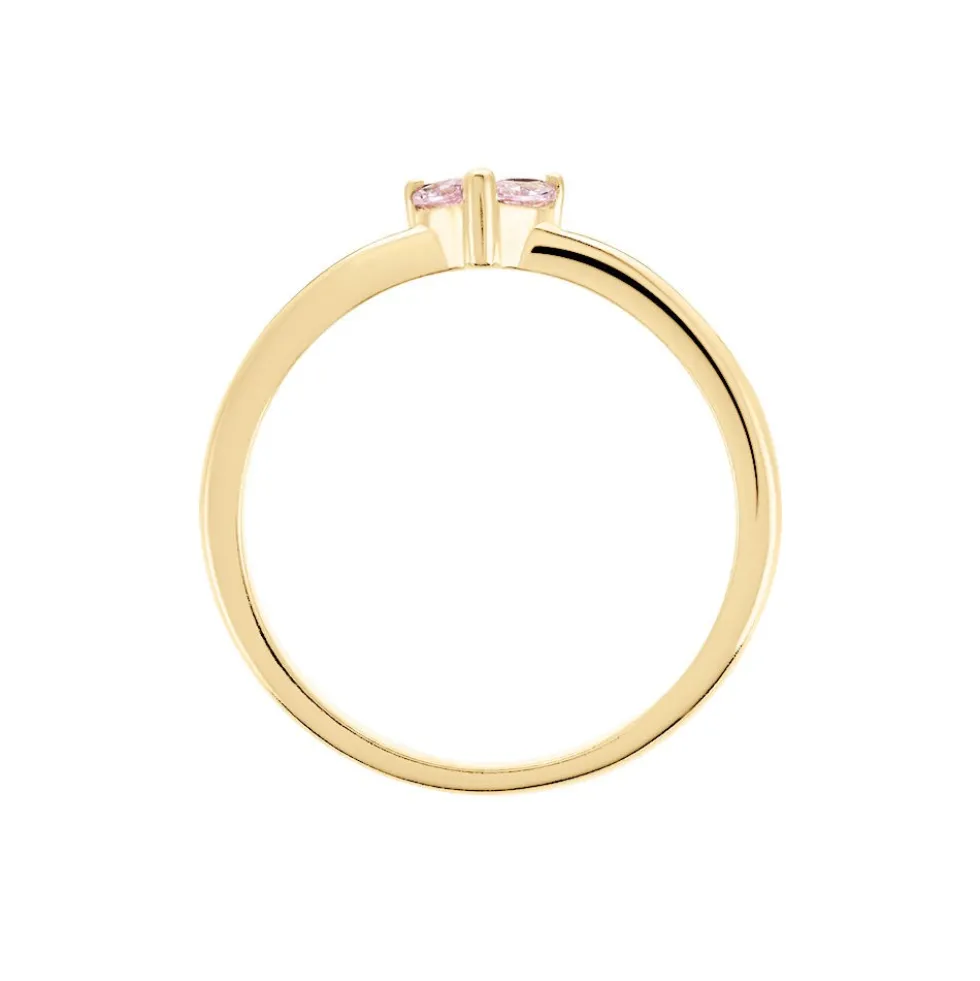 Bague Erma Plaqué Or Doré Oxyde De Zirconium