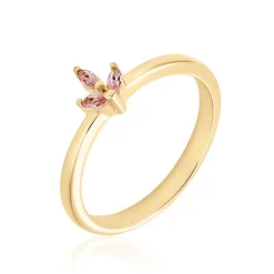 Bague Erma Plaqué Or Doré Oxyde De Zirconium