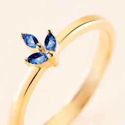 Bague Erma Plaqué Or Doré Oxyde De Zirconium