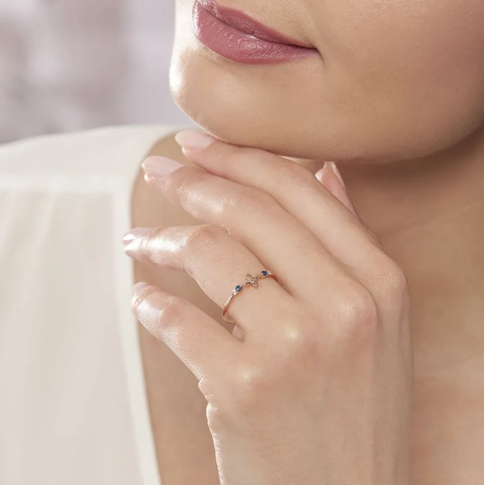 Bague Esia Argent Rose Oxyde De Zirconium