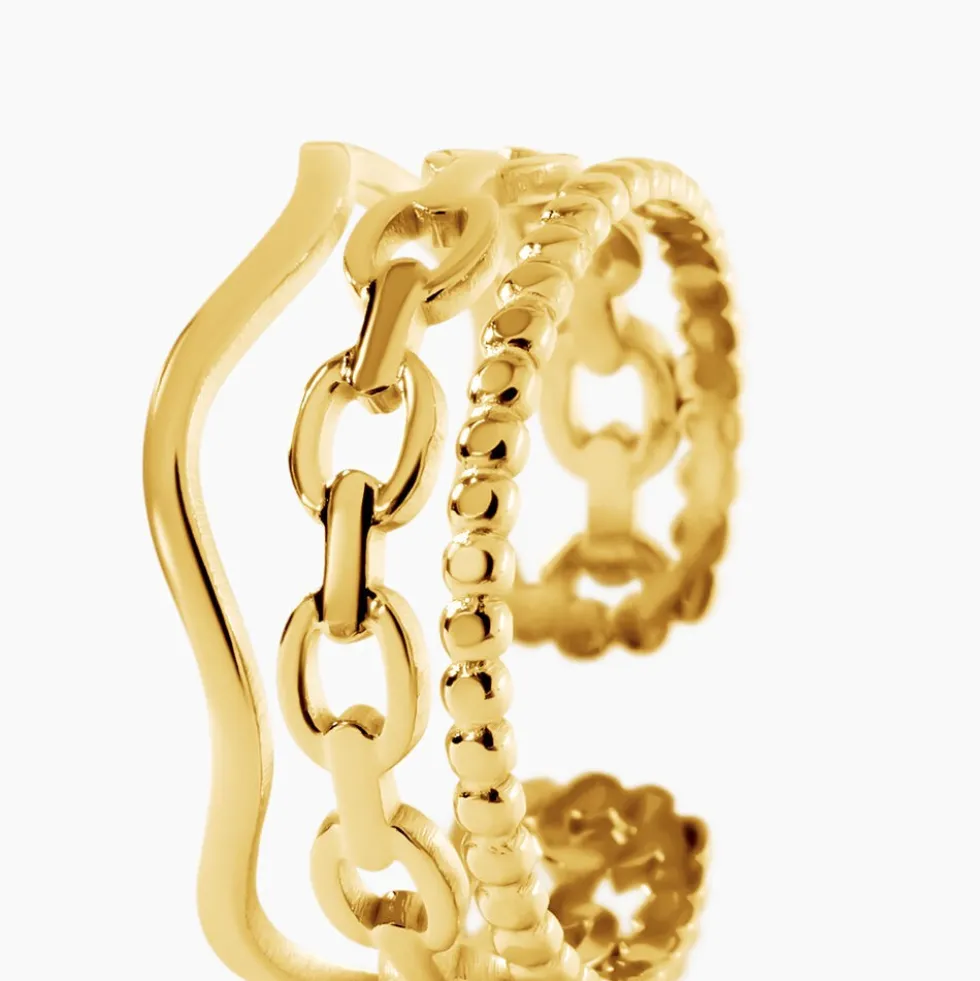 Bague Eva Acier Jaune