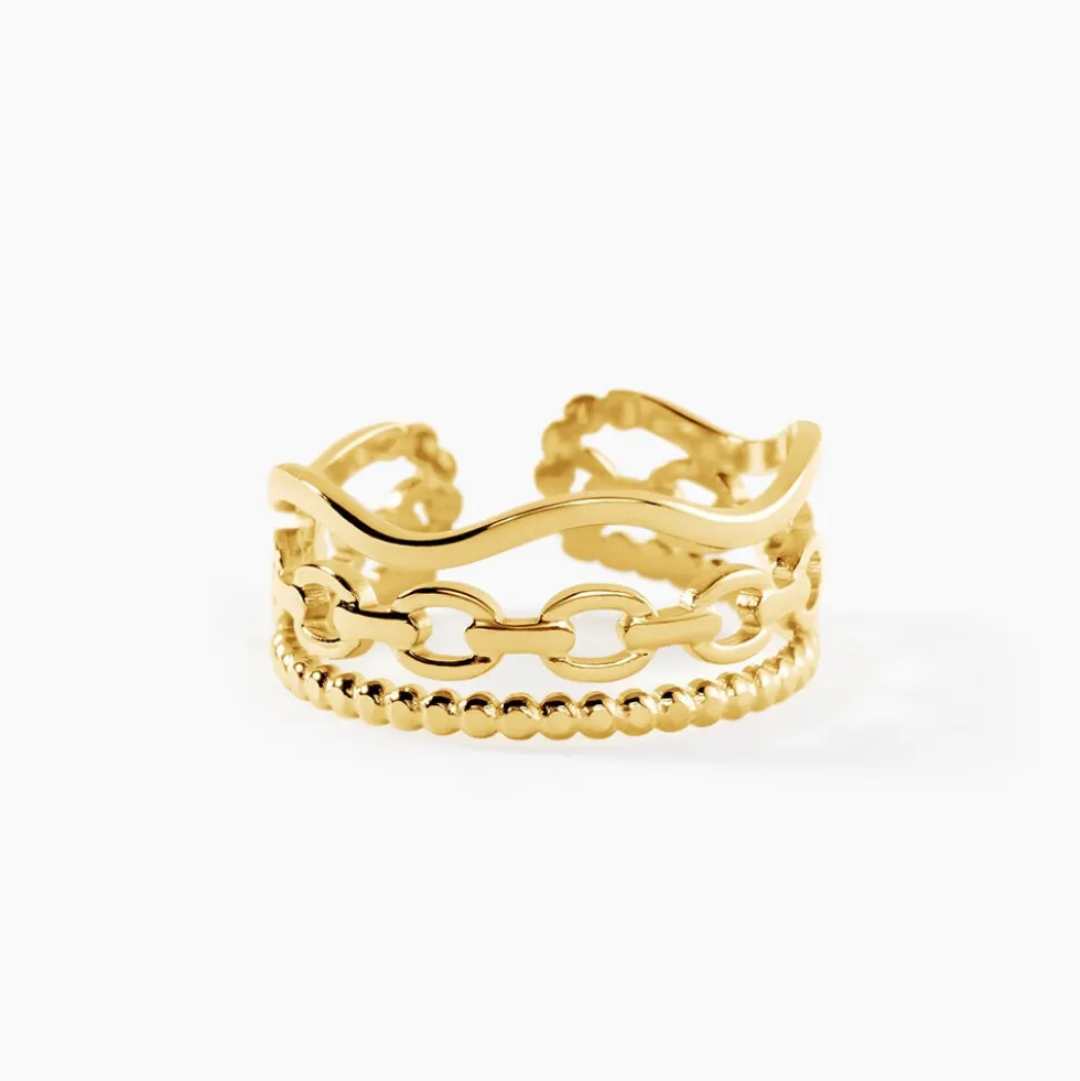 Bague Eva Acier Jaune