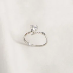 Bague Eva Or Blanc Oxyde De Zirconium