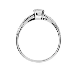 Bague Evita Or Blanc Oxyde De Zirconium