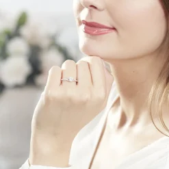Bague Evita Or Blanc Oxyde De Zirconium