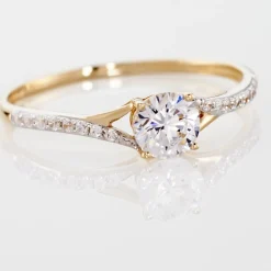 Bague Evita Or Jaune Oxyde De Zirconium