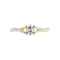 Bague Evita Or Jaune Oxyde De Zirconium
