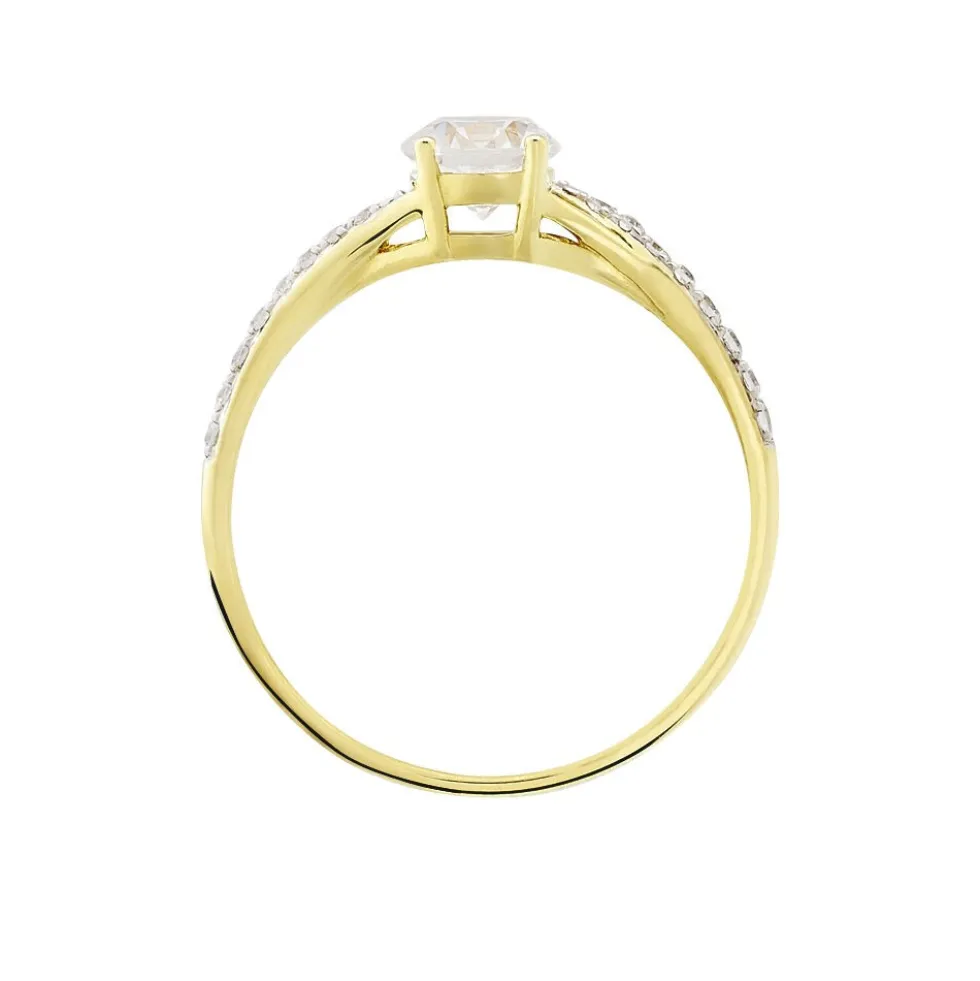 Bague Evita Or Jaune Oxyde De Zirconium