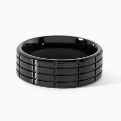 Bague Fabio Acier Noir