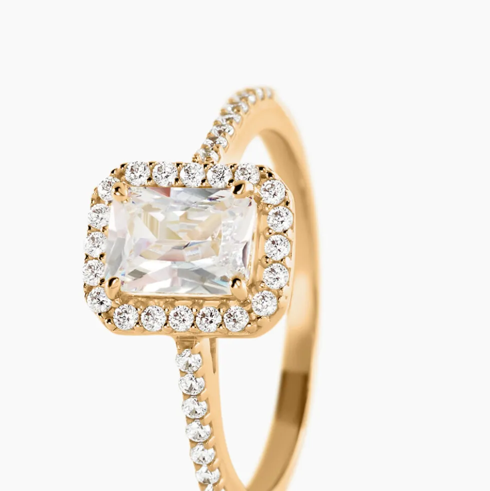 Bague Flavy Plaqué Or Jaune Oxyde De Zirconium