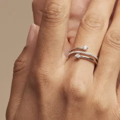 Bague Gait Argent Blanc Oxyde De Zirconium