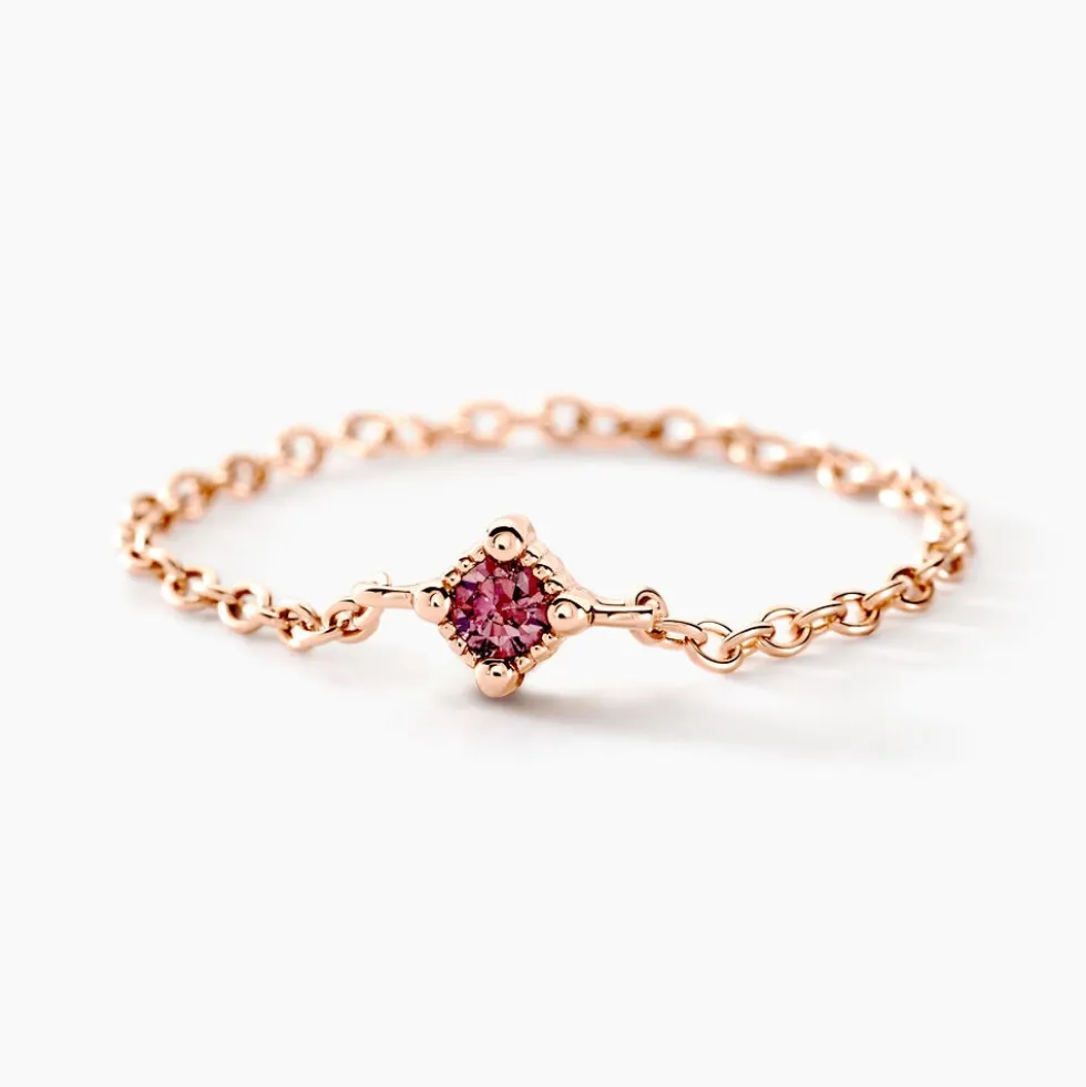 Bague Gily Argent Rose Oxyde De Zirconium