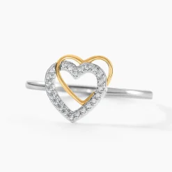 Bague Gine Or Jaune Argent Blanc Oxyde De Zirconium