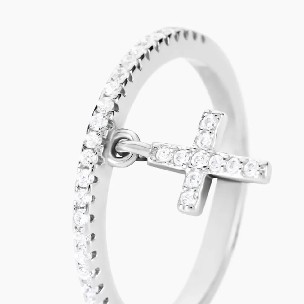 Bague Gorane Argent Blanc Oxyde De Zirconium