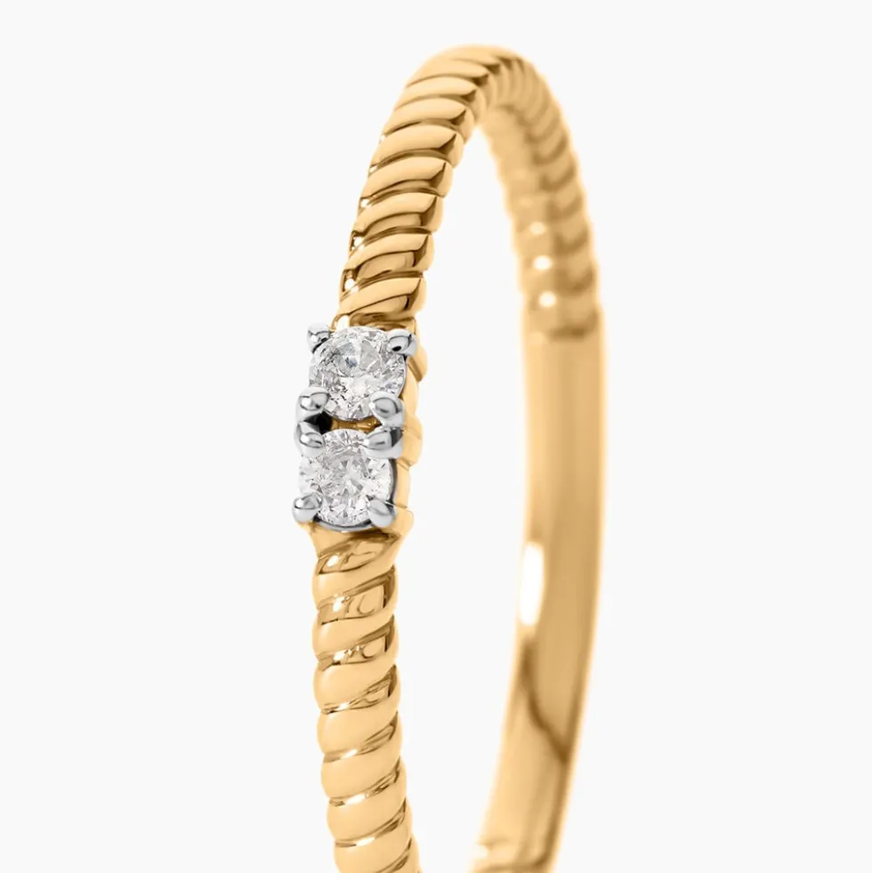 Bague Hanna Plaqué Or Jaune Oxyde De Zirconium