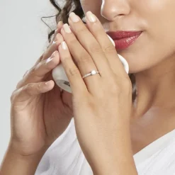 Bague Harem Or Blanc Oxyde