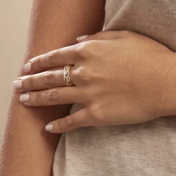Bague Harmonia Or Jaune Oxyde De Zirconium