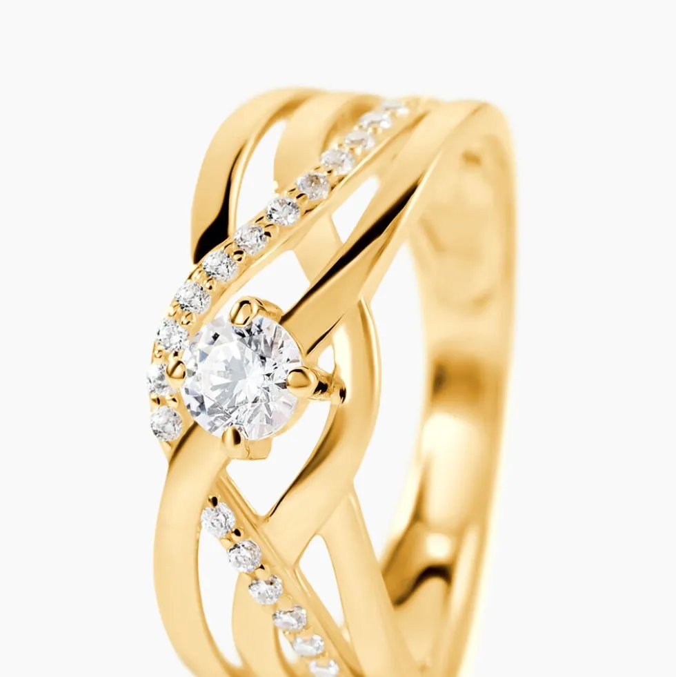 Bague Harmonia Or Jaune Oxyde De Zirconium
