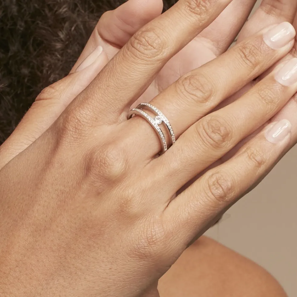 Bague Hermione Argent Blanc Oxyde De Zirconium
