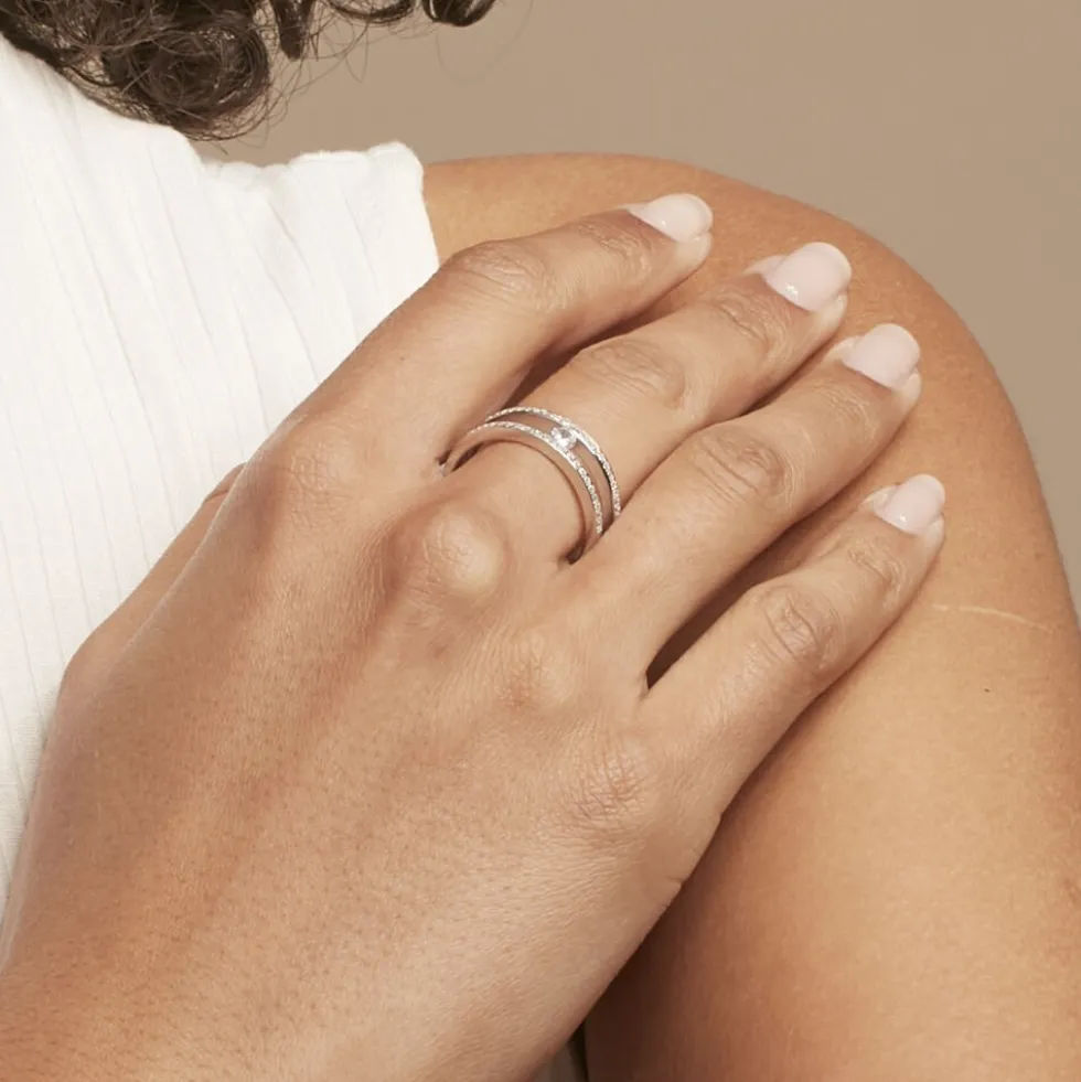 Bague Hermione Argent Blanc Oxyde De Zirconium