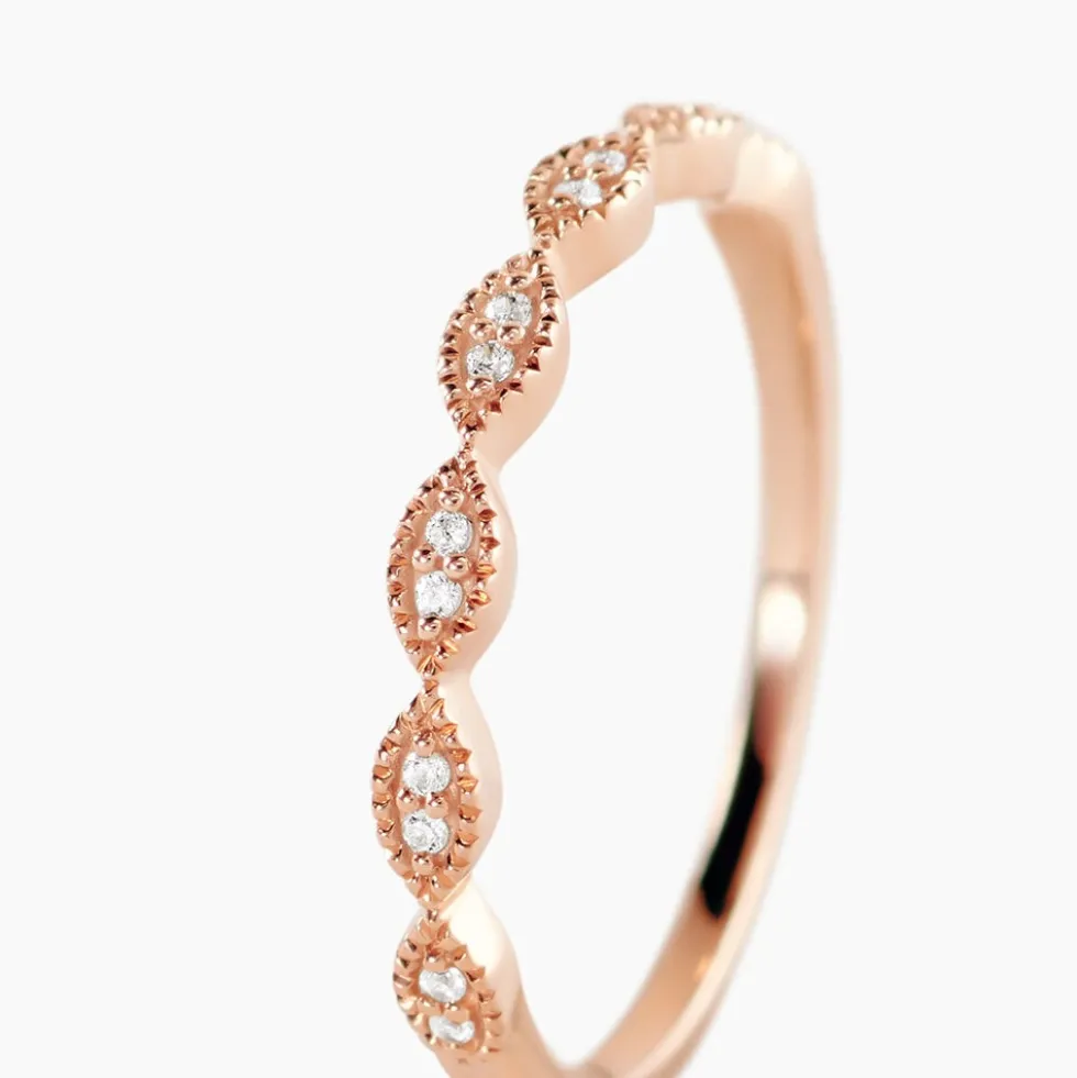 Bague Hestia Or Rose Oxyde De Zirconium