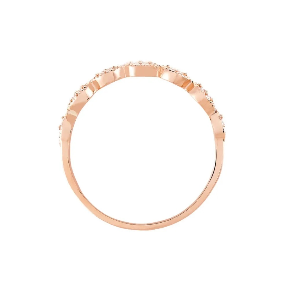 Bague Hestia Or Rose Oxyde De Zirconium