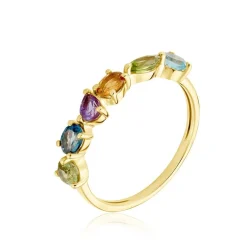 Bague Hortense Or Jaune Topaze Péridot