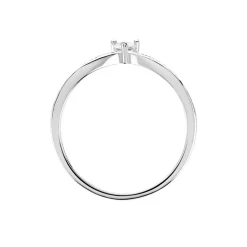 Bague Hyman Argent Blanc Oxyde De Zirconium