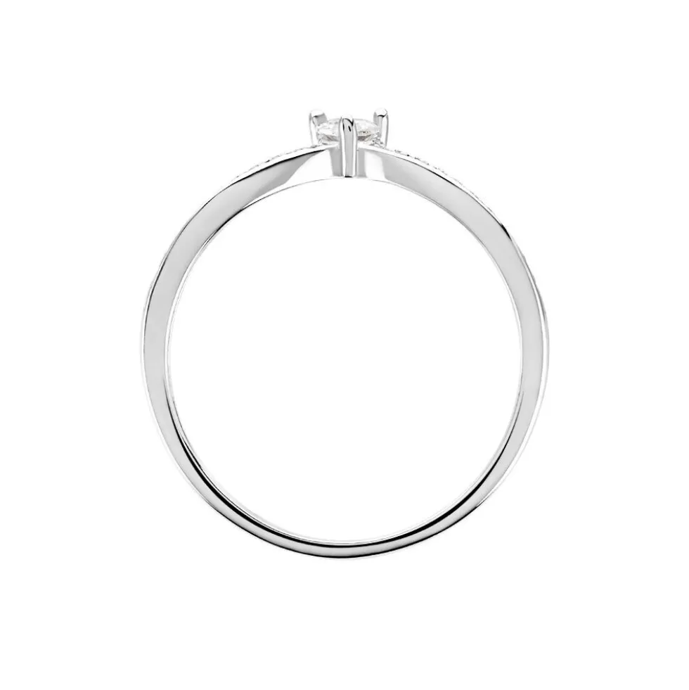 Bague Hyman Argent Blanc Oxyde De Zirconium