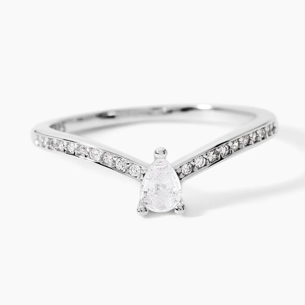 Bague Hyman Argent Blanc Oxyde De Zirconium