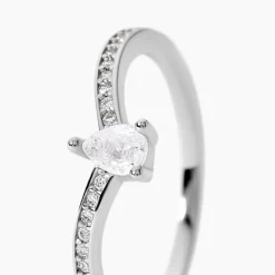 Bague Hyman Argent Blanc Oxyde De Zirconium