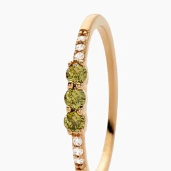Bague Isaline Plaque Or Jaune Oxyde De Zirconium