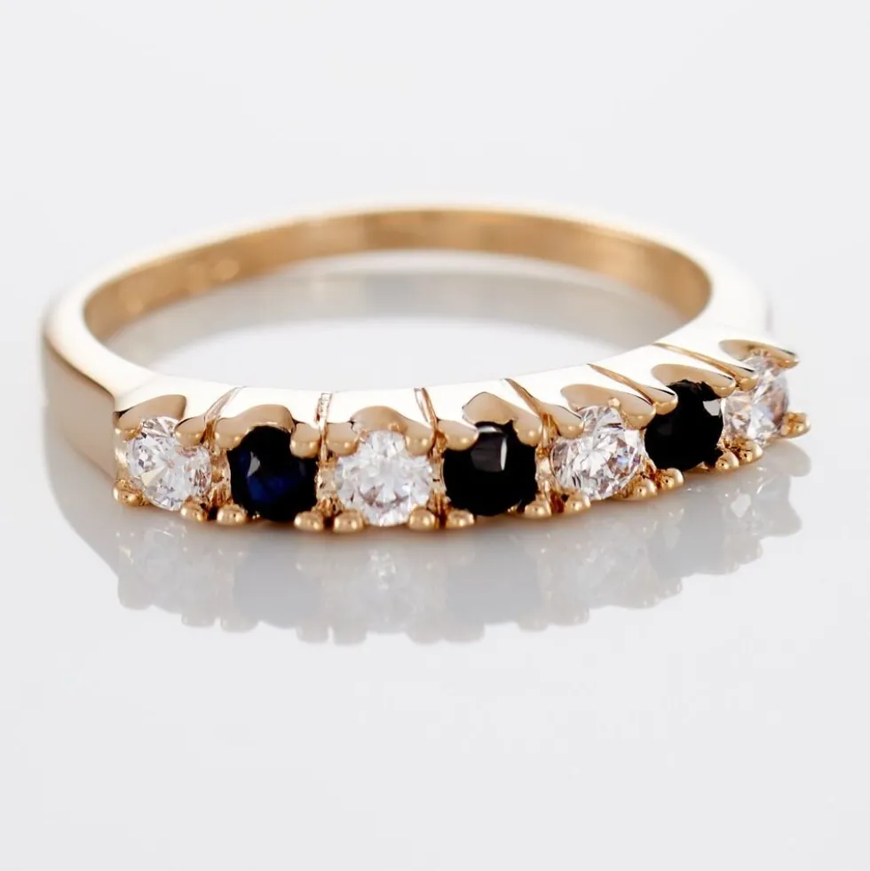 Bague Isee Plaqué Or Oxydes De Zirconium