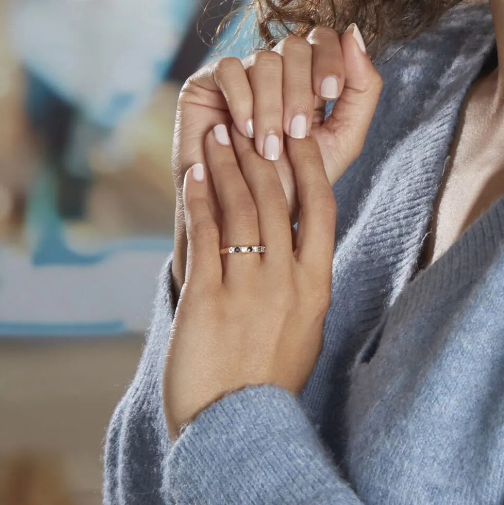 Bague Isee Plaqué Or Oxydes De Zirconium