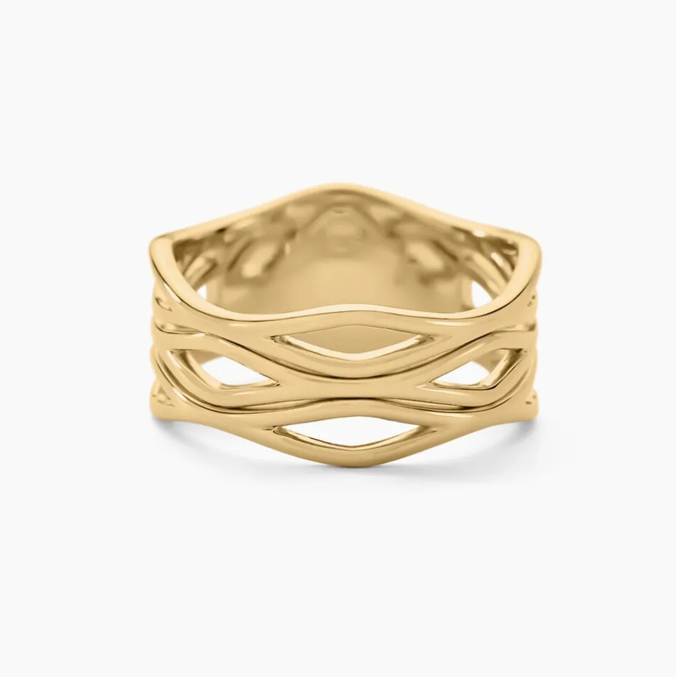Bague Iza Plaque Or Jaune