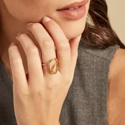Bague Iza Plaque Or Jaune