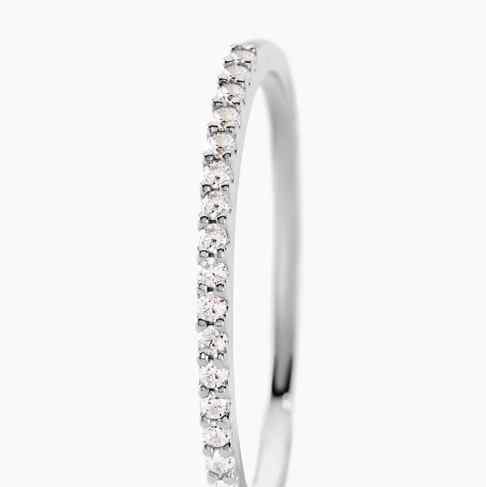 Bague Jaquelyn Argent Blanc Oxyde De Zirconium