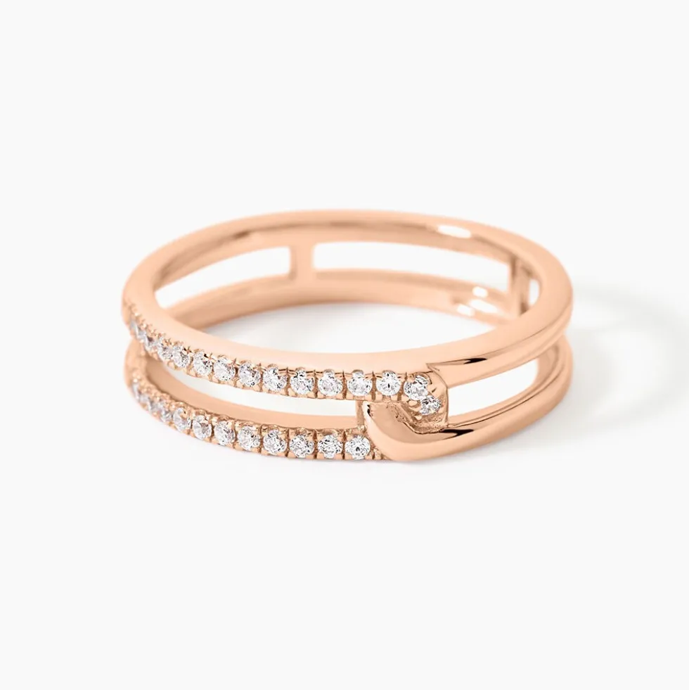 Bague Jessie Argent Rose Oxyde De Zirconium